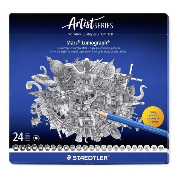 Produktbild: STAEDTLER Mars Schreib- und Zeichbedarf Mars Lumograph 100 Zeichenbleistift, 24er Set