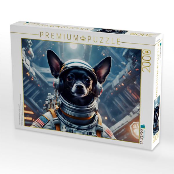 Produktbild: CALVENDO Puzzle Chihuahua Raumfahrer im Raumschiff | 2000 Teile Lege-Gr&ouml;&szlig;e 90x67cm Foto-Puzzle f&uuml;r gl&uuml;ckliche Stunden