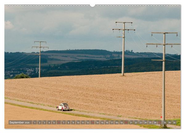 Produktbild: Die Ente ist sicher - Fahrspa&szlig; mit 2 CV Dolly (hochwertiger Premium Wandkalender 2026 DIN A2 quer), Kunstdruck in Hochglanz