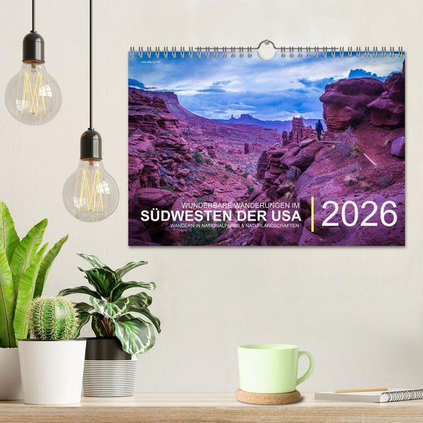 Produktbild: Wunderbare Wanderungen im S&uuml;dwesten der USA (Wandkalender 2026 DIN A4 quer), CALVENDO Monatskalender