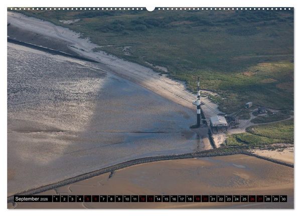 Produktbild: Das Wattenmeer von oben (hochwertiger Premium Wandkalender 2026 DIN A2 quer), Kunstdruck in Hochglanz