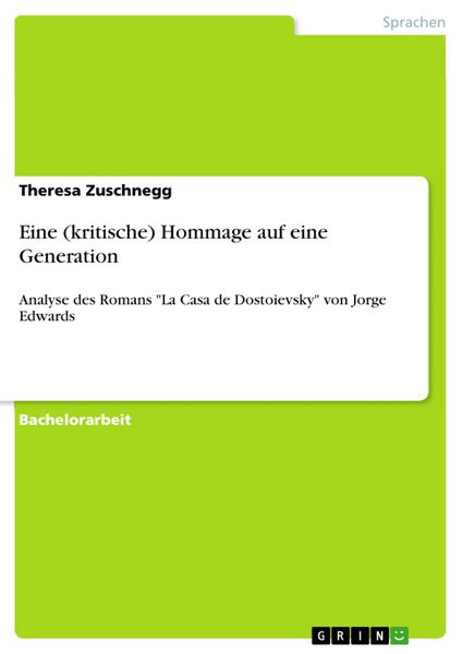Produktbild: Eine (kritische) Hommage auf eine Generation