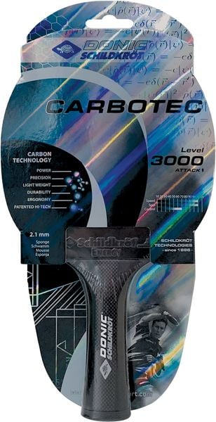 Produktbild: Donic-Schildkr&ouml;t 758220 - Tischtennisschl&auml;ger CarboTec 3000, konkav