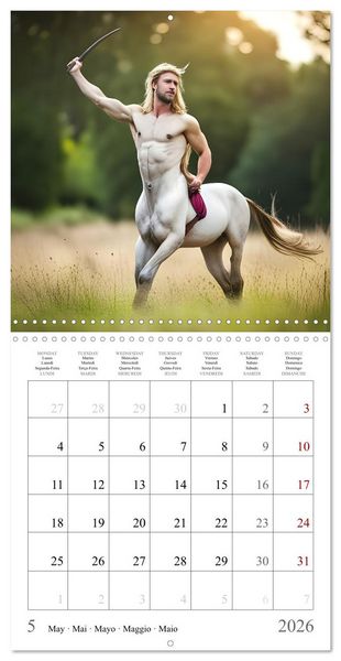 Produktbild: AI heroes, gods and creatures of Greek mythology (Wall Calendar 2026 12 &times; 12 Inch) CALVENDO 12 Month Wall Calendar
