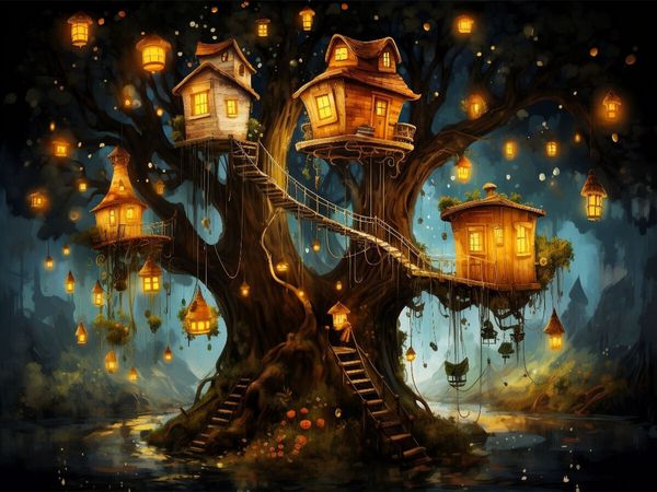 Produktbild: CALVENDO Puzzle Die wilden Nachbarn - Sie leben in dem hohlen Baum. Ganz ohne Korb, doch mit viel Raum! | 1000 Teile Lege-Gr&ouml;&szlig;e 64x48cm Foto-Puzzle f&uuml;