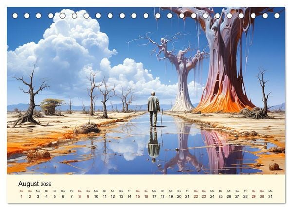 Produktbild: Surreale W&uuml;ste (Tischkalender 2026 DIN A5 quer), CALVENDO Monatskalender