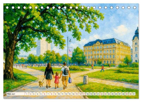 Produktbild: Warschau Impressionen - Historische Orte in leuchtenden Farben (Tischkalender 2027 DIN A5 quer), CALVENDO Monatskalender