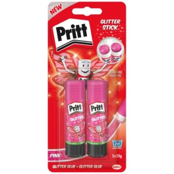 Pritt Klebestift Pink Glitzer, 2 20 g