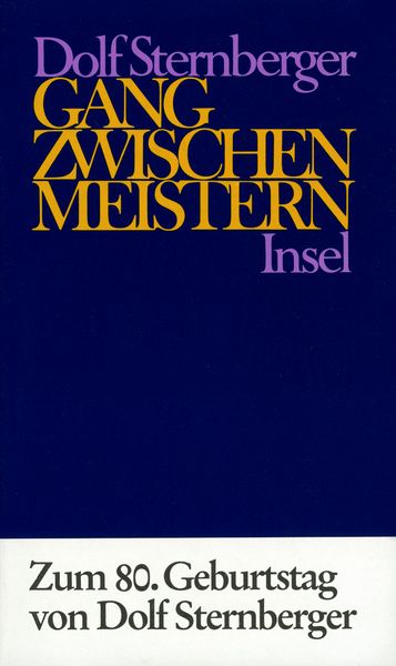 Produktbild: Schriften VIII. Gang zwischen Meistern