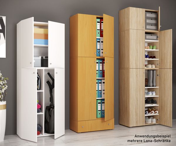 Holz Besenschrank Staubsauger Putzschrank Lona S