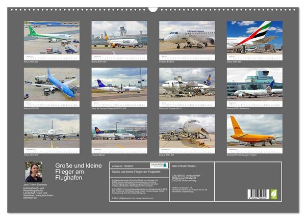 Produktbild: Gro&szlig;e und kleine Flieger am Flughafen (Wandkalender 2026 DIN A2 quer), CALVENDO Monatskalender