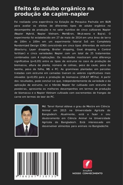 Produktbild: Efeito do adubo org&acirc;nico na produ&ccedil;&atilde;o de capim-napier