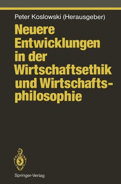 Produktbild: Neuere Entwicklungen in der Wirtschaftsethik und Wirtschaftsphilosophie