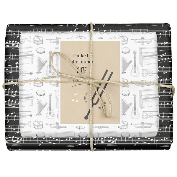 Produktbild: Geschenkpapier-Set: Musik, Instrumente, Noten