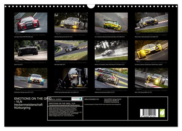 Produktbild: EMOTIONS ON THE GRID - VLN Langstreckenmeisterschaft N&uuml;rburgring (Wandkalender 2027 DIN A3 quer), CALVENDO Monatskalender