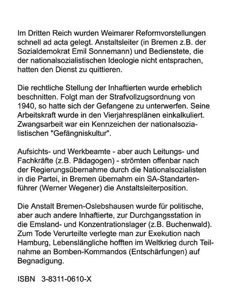 Produktbild: Zur Geschichte des Bremer Gef&auml;ngniswesens
