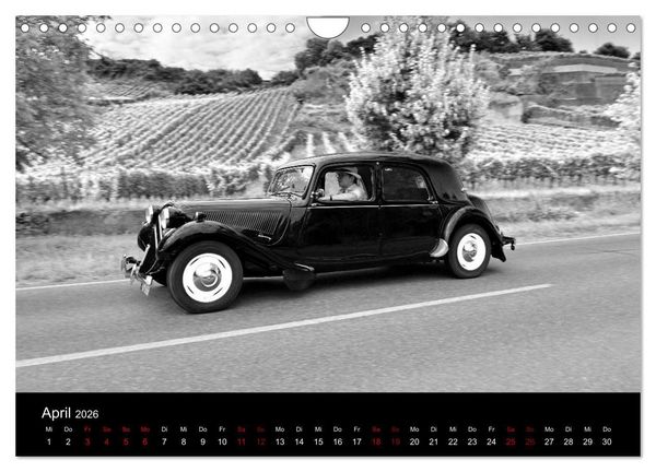 Produktbild: Citro&euml;n 11 CV Traction Avant in schwarzweiss (Wandkalender 2026 DIN A4 quer), CALVENDO Monatskalender