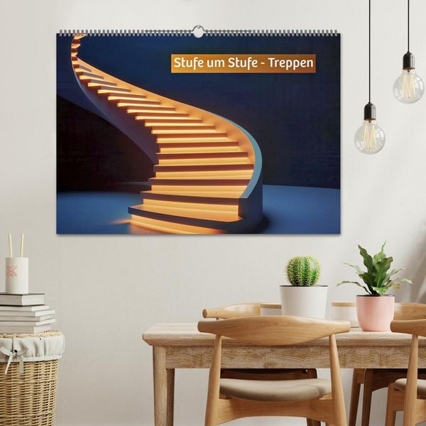 Produktbild: Stufe um Stufe - Treppen (Wandkalender 2027 DIN A2 quer), CALVENDO Monatskalender