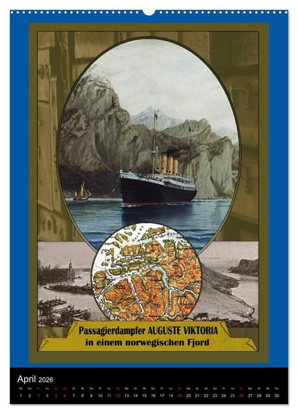 Produktbild: Deutsche Handelsschiffe vor 1945 (Wandkalender 2026 DIN A2 hoch), CALVENDO Monatskalender