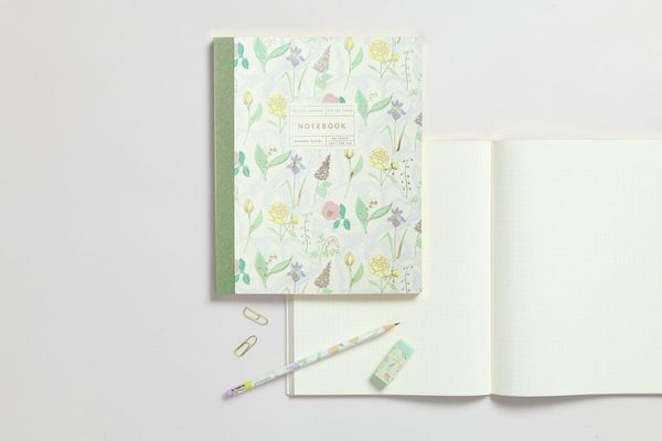 Produktbild: Notizbuch L, Blumen, 80 Seiten, 100 g/m&sup2; Bambuspapier