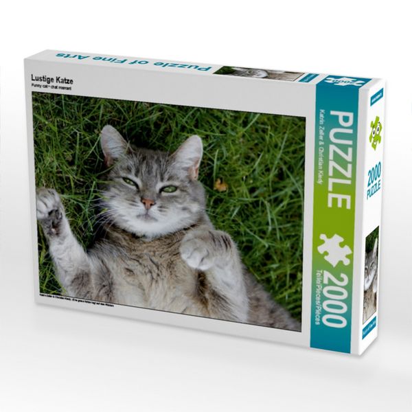 Produktbild: CALVENDO Puzzle Lustige Katze | 2000 Teile Lege-Gr&ouml;&szlig;e 90x67cm Foto-Puzzle f&uuml;r gl&uuml;ckliche Stunden