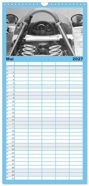 Produktbild: Familienplaner 2027 - Formel, Rennen, Boxengasse 1971-&acute;83 mit 5 Spalten (Wandkalender, 21 x 45 cm) CALVENDO