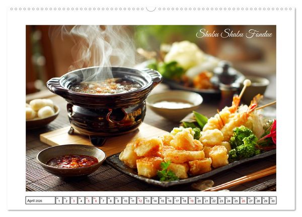 Produktbild: Genussmomente. Streifzug durch die japanische K&uuml;che (Wandkalender 2026 DIN A2 quer), CALVENDO Monatskalender