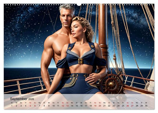 Produktbild: Maritime Leidenschaft - Sonne, Meer und hei&szlig;e Flirts (Wandkalender 2026 DIN A2 quer), CALVENDO Monatskalender