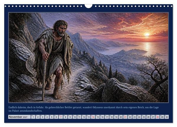 Produktbild: Gegen Sturm und G&ouml;tter: Die Heimkehr des Odysseus (Wandkalender 2027 DIN A3 quer), CALVENDO Monatskalender