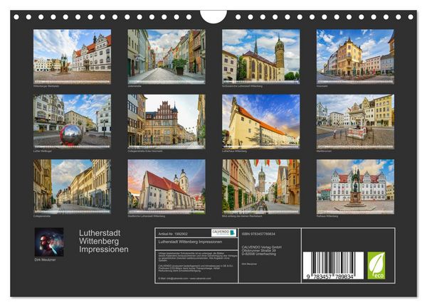 Produktbild: Lutherstadt Wittenberg Impressionen (Wandkalender 2026 DIN A4 quer), CALVENDO Monatskalender