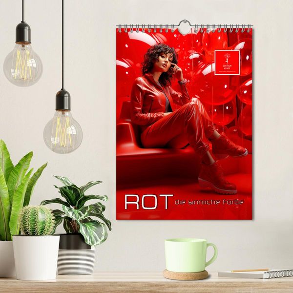 Produktbild: Rot, die sinnliche Farbe (Wandkalender 2026 DIN A4 hoch), CALVENDO Monatskalender