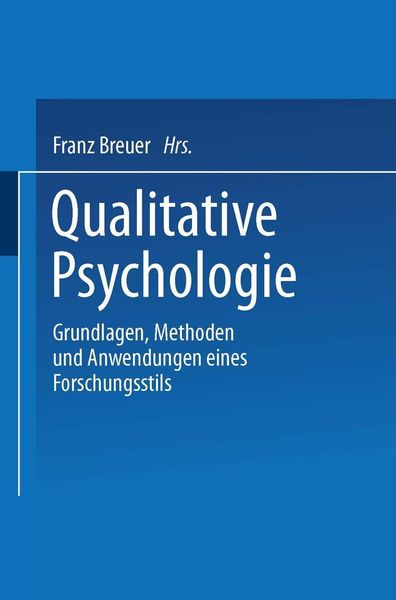 Produktbild: Qualitative Psychologie