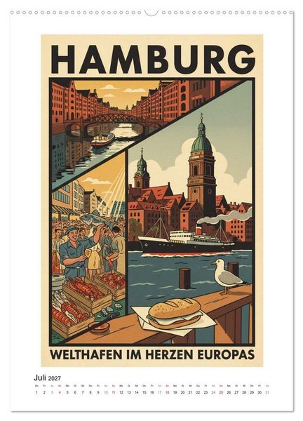 Produktbild: Sehnsucht Deutschland &ndash; Die Mid-Century Collection (Wandkalender 2027 DIN A2 hoch), CALVENDO Monatskalender