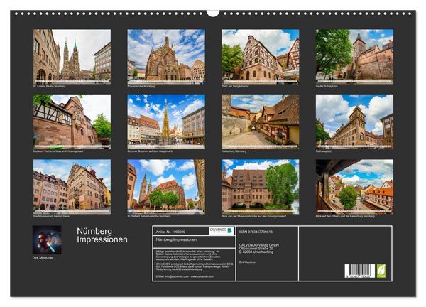 Produktbild: N&uuml;rnberg Impressionen (Wandkalender 2026 DIN A2 quer), CALVENDO Monatskalender