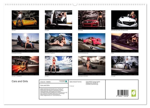 Produktbild: Cars and Girls (hochwertiger Premium Wandkalender 2026 DIN A2 quer), Kunstdruck in Hochglanz