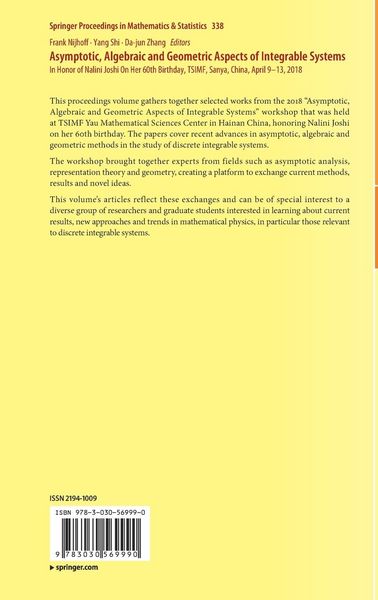 Produktbild: Asymptotic, Algebraic and Geometric Aspects of Integrable Systems