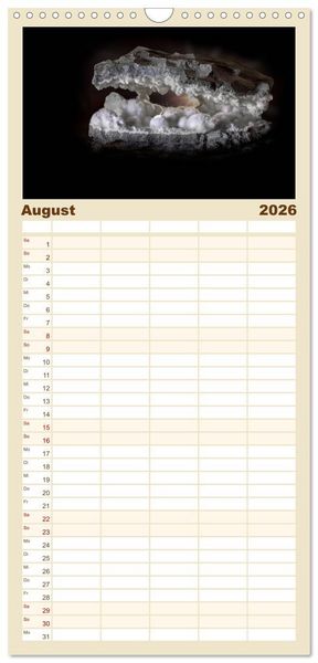 Produktbild: Familienplaner 2026 - MINERALIEN designed by nature mit 5 Spalten (Wandkalender, 21 x 45 cm) CALVENDO