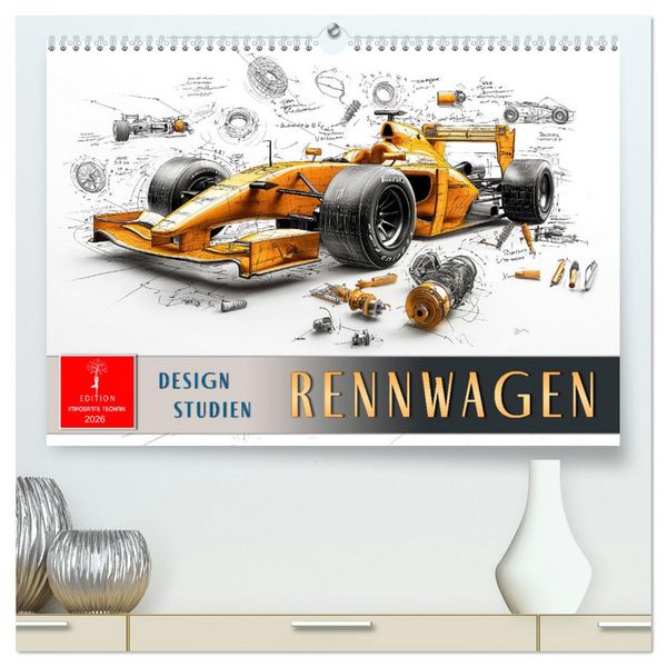 Produktbild: Rennwagen - Design Studien (hochwertiger Premium Wandkalender 2026 DIN A2 quer), Kunstdruck in Hochglanz