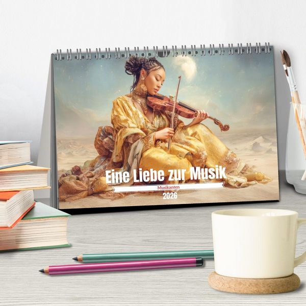 Produktbild: Eine Liebe zur Musik - Musikanten (Tischkalender 2026 DIN A5 quer), CALVENDO Monatskalender