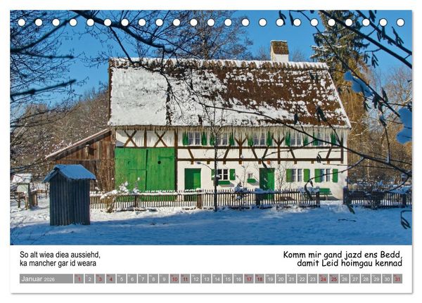 Produktbild: 03 Schw&auml;bische Sprichw&ouml;rter - D&ouml;s au no! (Tischkalender 2026 DIN A5 quer), CALVENDO Monatskalender