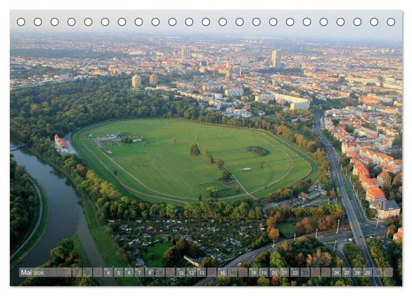 Produktbild: &Uuml;ber den D&auml;chern von Leipzig (Tischkalender 2026 DIN A5 quer), CALVENDO Monatskalender
