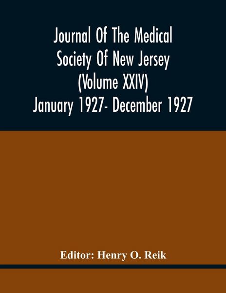 Produktbild: Journal Of The Medical Society Of New Jersey (Volume Xxiv) January 1927- December 1927
