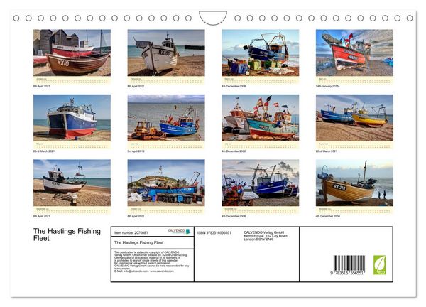 Produktbild: The Hastings Fishing Fleet (Wall Calendar 2026 DIN A4 landscape), CALVENDO 12 Month Wall Calendar
