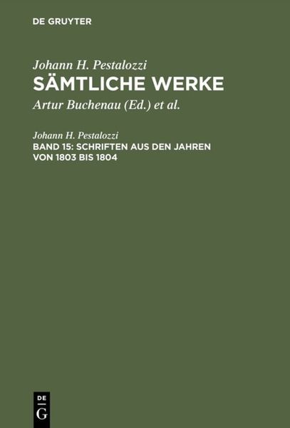 Produktbild: Schriften aus den Jahren von 1803 bis 1804