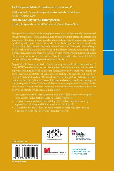 Produktbild: Climate Security in the Anthropocene