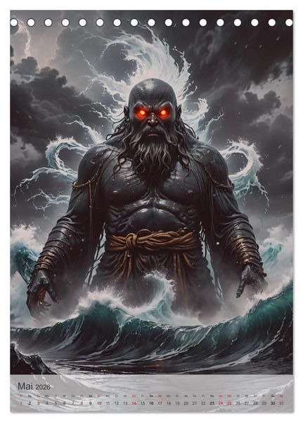 Produktbild: Japanische Mythologie - G&ouml;tter, Helden und Monster (Tischkalender 2026 DIN A5 hoch), CALVENDO Monatskalender