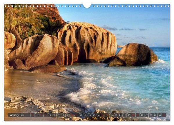 Produktbild: Seychelles, Holidays on Exotic Islands (Wall Calendar 2026 DIN A3 landscape), CALVENDO 12 Month Wall Calendar