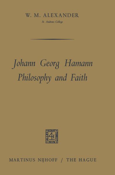Produktbild: Johann Georg Hamann Philosophy and Faith