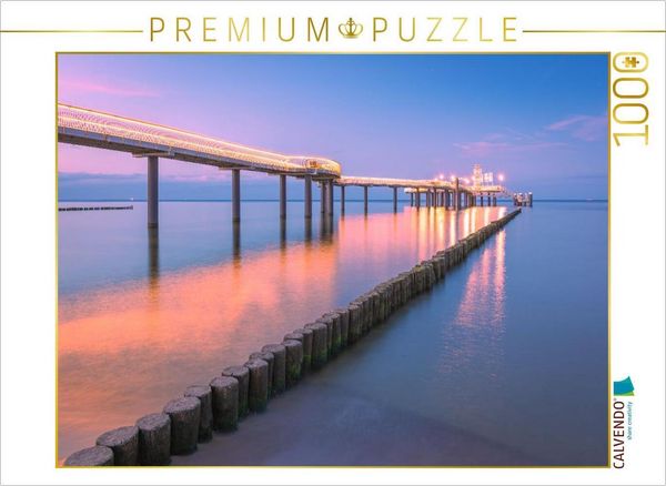 CALVENDO Puzzle Blaue Stunde in Koserow | 1000 Teile Lege-Größe 64x48cm Foto-Puzzle für glückliche Stunden