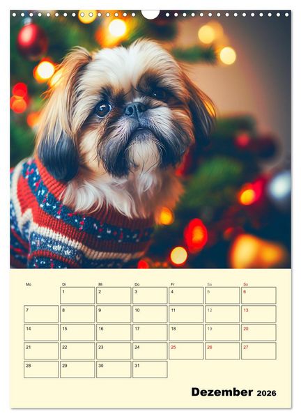 Produktbild: Shih Tzu Alarm. Gl&uuml;ckliche Wuschelk&ouml;pfe (Wandkalender 2026 DIN A3 hoch), CALVENDO Monatskalender